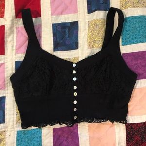 NWT Free People black lacy bralette